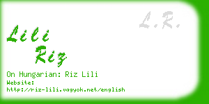 lili riz business card